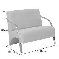 Conjunto Vênus Braço Alumínio D Salla Suede 2 Poltronas De 1 Lugar E 1 De 2 Lugares. - 3