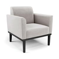 Conjunto 2 Poltronas E 1 Namoradeira Decorativa Pés Fixo Em Madeira Preto Veludo Cinza - 3