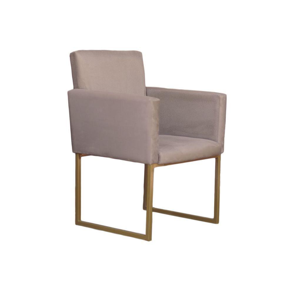 Conjunto 02 Poltronas Para Recepção E Sala Klara Suede Bege - 3