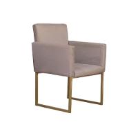 Conjunto 02 Poltronas Para Recepção E Sala Klara Suede Bege - 3