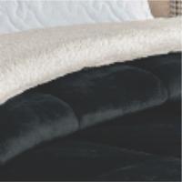 Edredom Coberdrom Versátil King Sherpa Toque Lã Carneiro - Marinho - 3