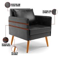 Kit 01 Namoradeira E 02 Poltronas Corano Castanho Preto