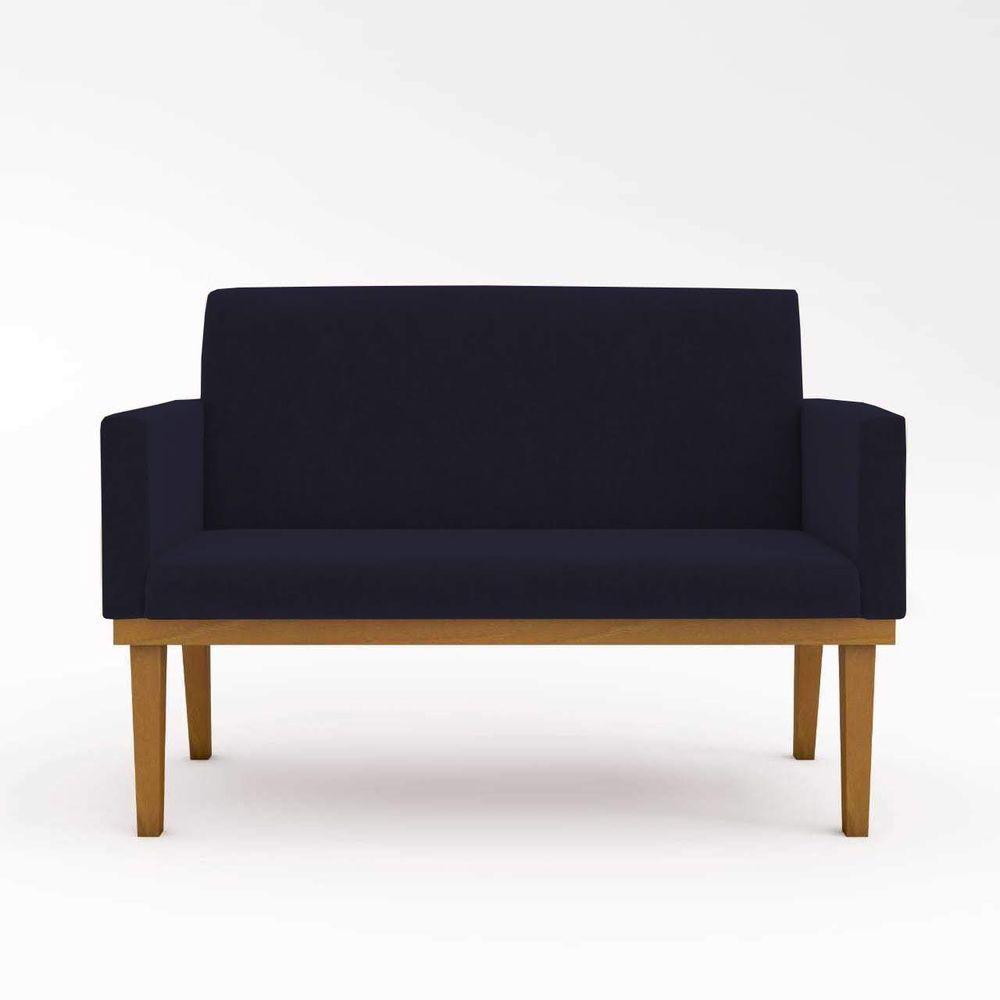 Kit Sofá Namoradeira + Poltrona Reforçada azul Marinho - 4