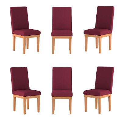 Kit 6 Cadeiras Estofadas Para Mesa De Jantar marsala