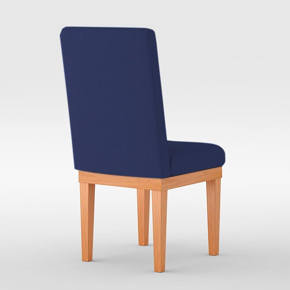 Kit 6 Cadeiras Estofadas Para Mesa De Jantar azul Marinho - 3