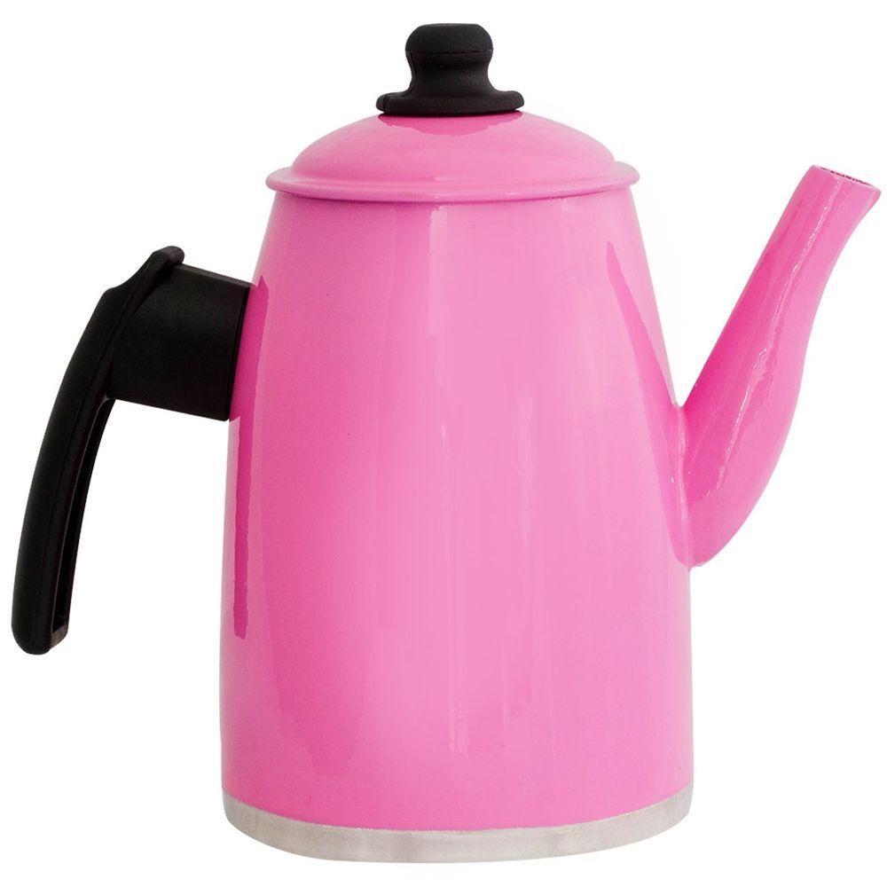 Kit Leiteira E Bule Gulê Em Alumínio 2 Peças Rosa - 3