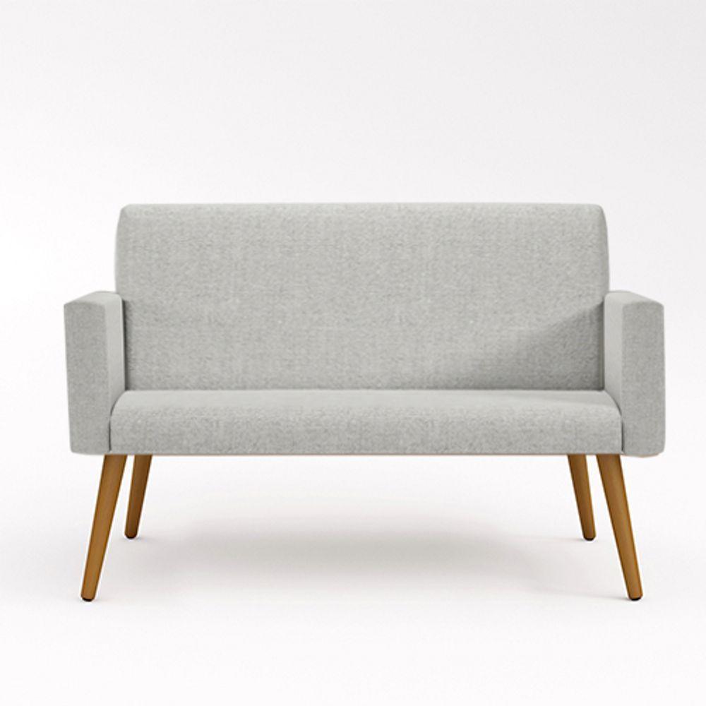 Kit Namoradeira + 02 Poltronas Linho Cinza Claro - 7