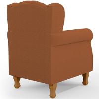 Poltrona De Amamentação Yara P02 Com Puff Paris Luis Xv L02 Bouclê Terracota - Lyam Decor - 2