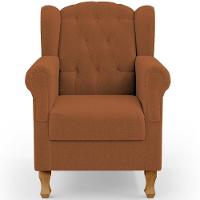 Poltrona De Amamentação Yara P02 Com Puff Paris Luis Xv L02 Bouclê Terracota - Lyam Decor - 3