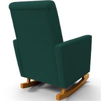 Poltrona De Amamentação Com Balanço Ravena W01 Bouclê Verde - Lyam Decor