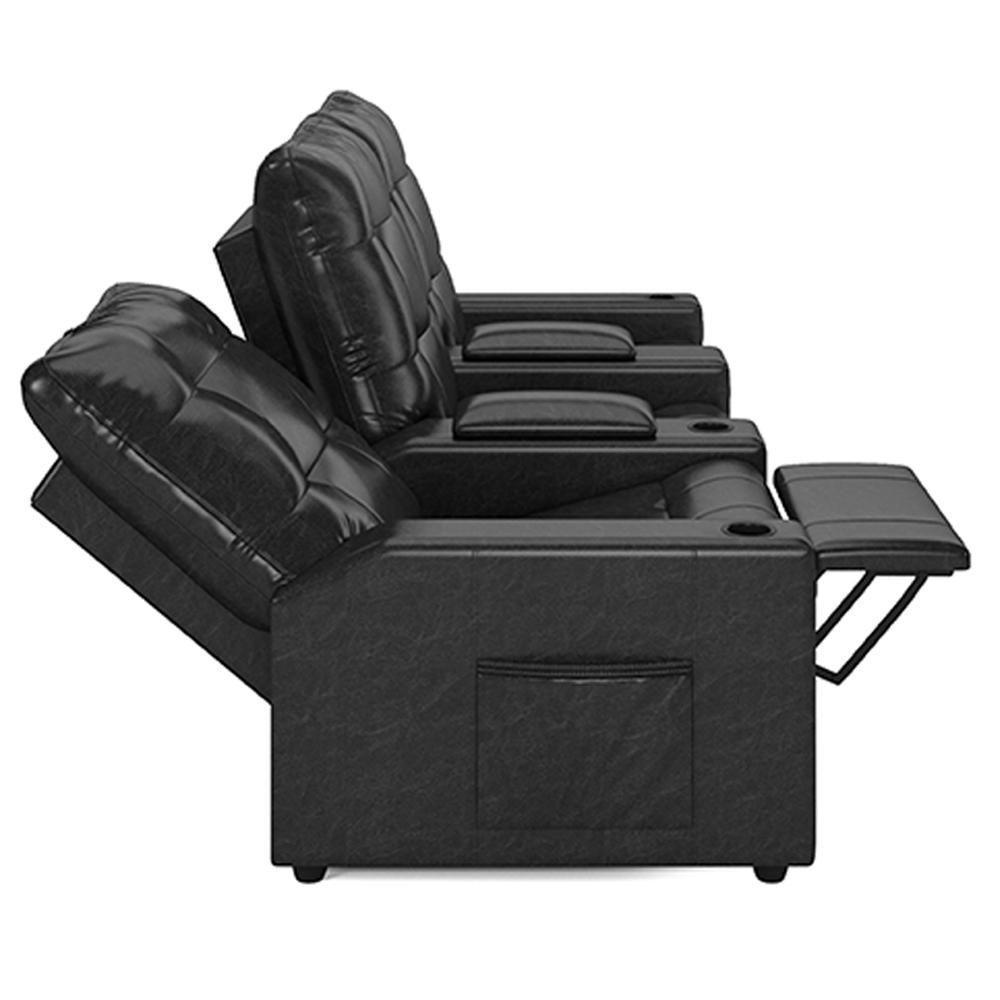 Poltrona Do Papai Reclinável Cinema 3 Lugares Manual Baú Usb Haifa F05 Facto Preto B - Lyam Decor - 4