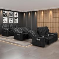 Poltrona Do Papai Reclinável Cinema 3 Lugares Manual Baú Usb Haifa F05 Facto Preto B - Lyam Decor - 6