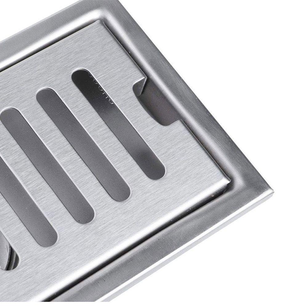 Ralo Linear Inox 40cm Banheiro Area Externa Anti Odor Anti Inseto Lavabo Piscina Quintal Higienico - 5