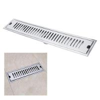 Ralo Linear Inox 40cm Banheiro Area Externa Anti Odor Anti Inseto Lavabo Piscina Quintal Higienico - 1