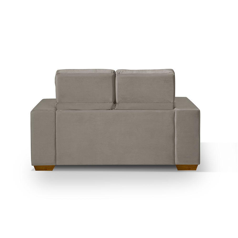 Sofá 2 Lugares 150cm Com Molas, Retrátil E Reclinável Bege - 3