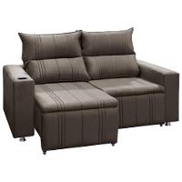 Sofá 2 Lugares Retrátil Madri 1,50m C-molas Veludo Chocolate - 5