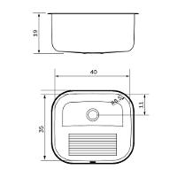 Tanque Tramontina Hera Compact 19 Litros Em Aço Inox Acetinado 40x35 Cm - 3