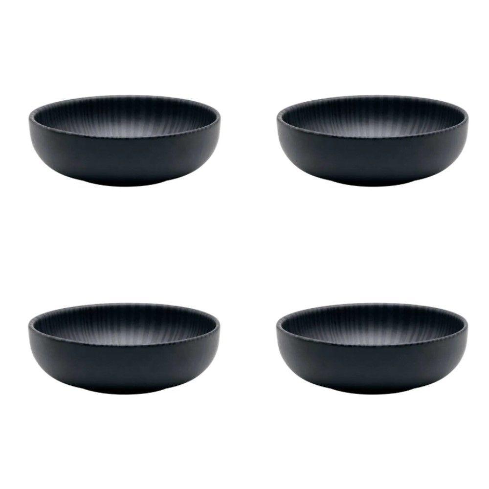 Conjunto De Tigela 04 Peças Flat ônix 600 Ml Oxford - 1