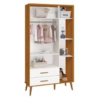 Jogo De Quarto Infantil Isis Guarda Roupa 3 Portas E Cômoda 1 Porta Branco/savana - Reller Móveis Branco/savana