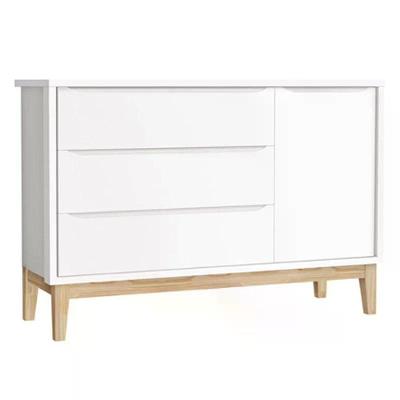 Cômoda Infantil Classic 3 Gavetas em MDF com Puxador de Metal Branco Fosco