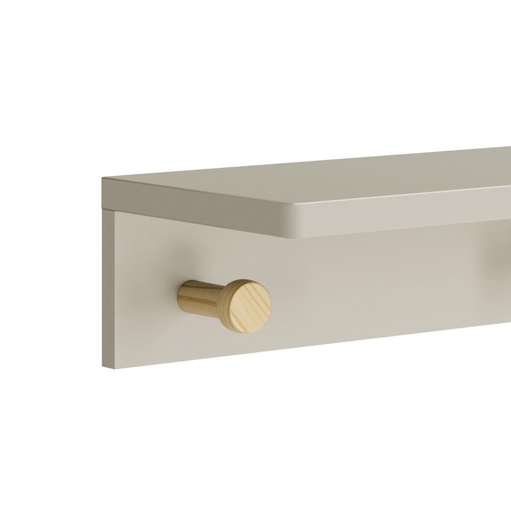 Prateleira Cabideiro Bia 89,6cm Areia Fosco/madeira Natural - Reller Móveis Areia Fosco/madeira Natural - 3