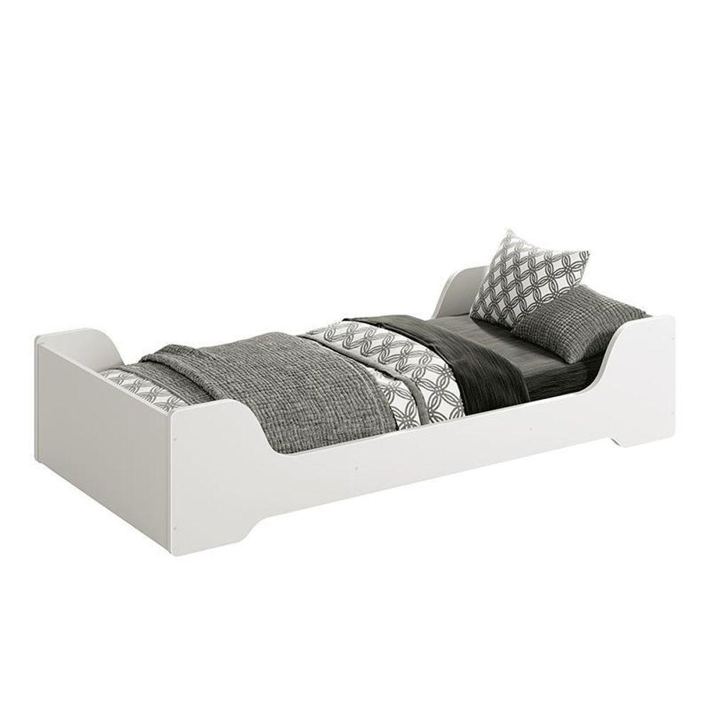 Cama Evolutiva 2 Em 1 Zaki Branco Fosco - Reller Móveis Branco Fosco - 1