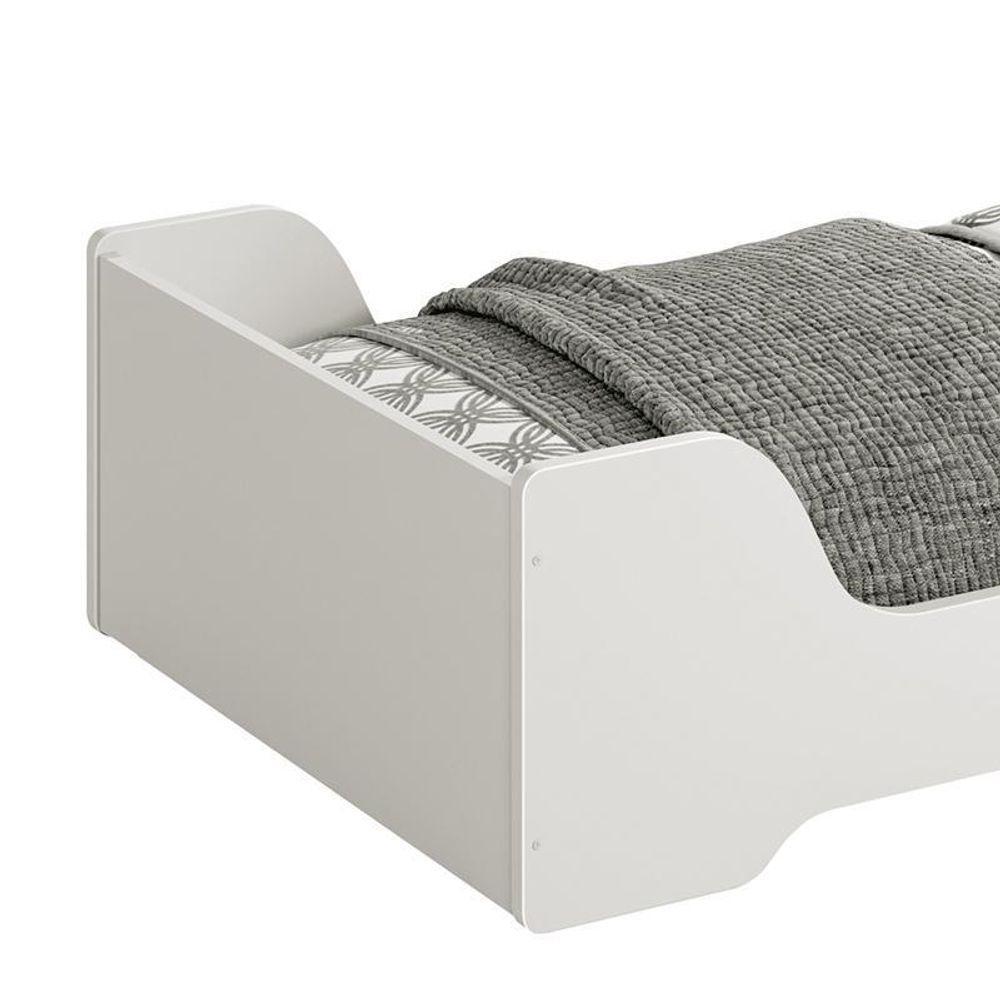 Cama Evolutiva 2 Em 1 Zaki Branco Fosco - Reller Móveis Branco Fosco - 3