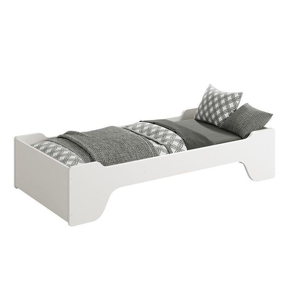 Cama Evolutiva 2 Em 1 Zaki Branco Fosco - Reller Móveis Branco Fosco - 4