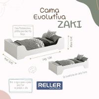 Cama Evolutiva 2 Em 1 Zaki Branco Fosco - Reller Móveis Branco Fosco - 2