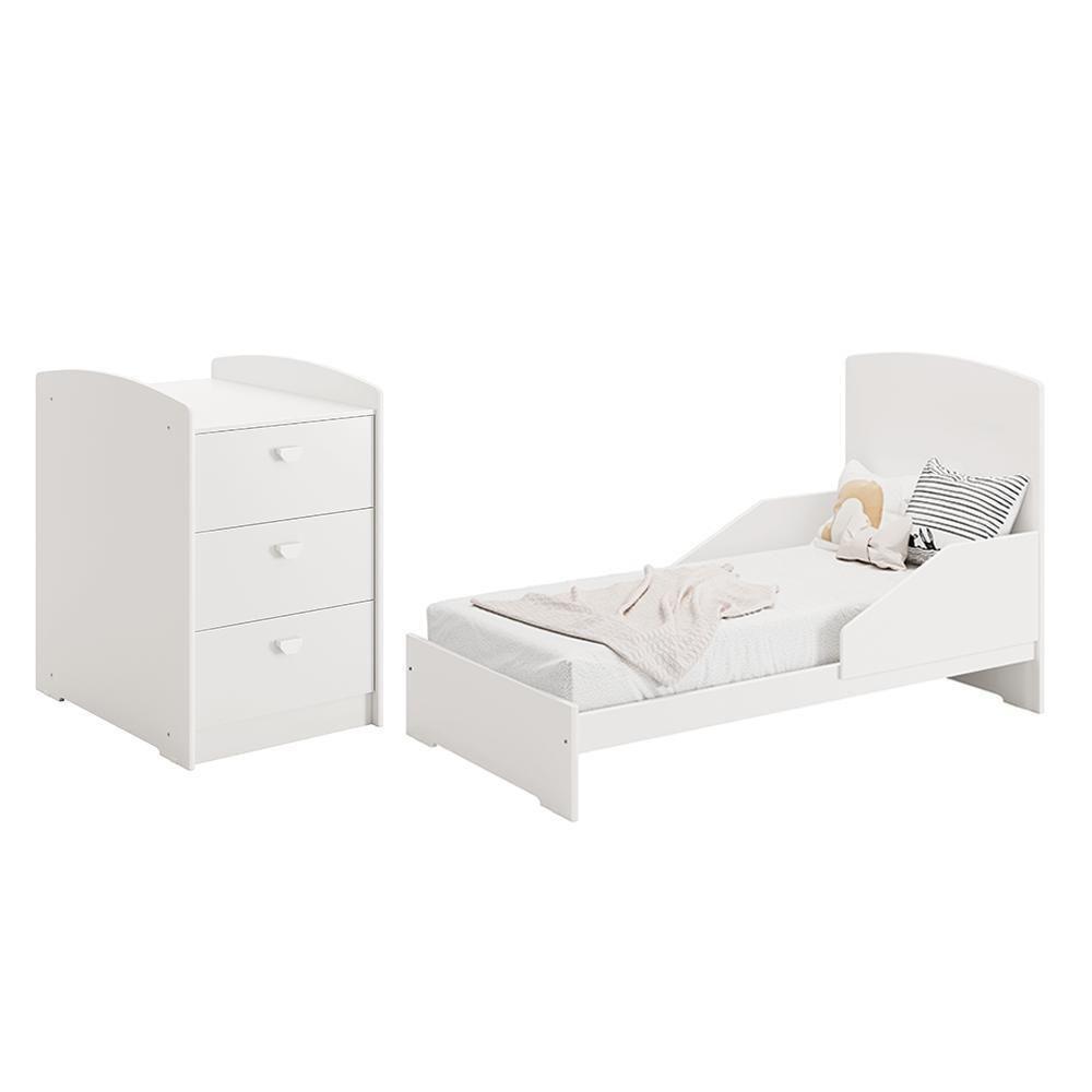 Berço Americano Multifuncional Atlanta Branco Fosco - Reller Móveis Branco Fosco - 2