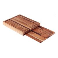 Tábua + Bandeja Para Churrasco Retangular 43 X 30 Cm Madeira Teca Tramontina 13094/351 - 1