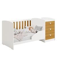 Berço Americano Multifuncional Atlanta Branco Fosco/savana - Reller Móveis Branco Fosco/savana