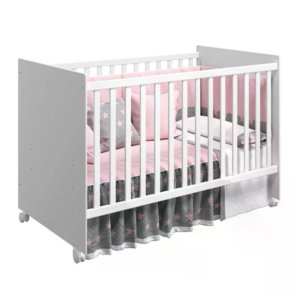 Berço Mel Branco Fosco - Reller Móveis Branco Fosco - 1