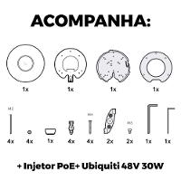 Roteador Wi-fi 6 Access Point 5.3 Gbps + Injetor Poe+ | U6 Pro Ubiquiti Com Fonte 48v 30w - 4