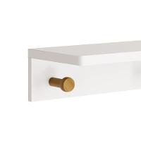 Prateleira Cabideiro Bia 66,6cm Branco Fosco/amadeirado - Reller Móveis Branco Fosco/amadeirado - 3