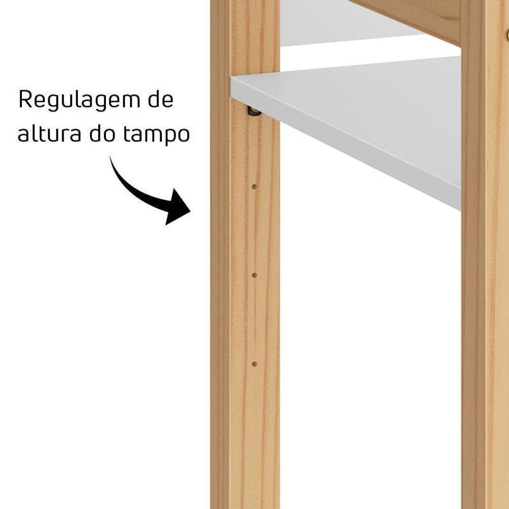 Mesa Infantil Zoe Branco Fosco/madeira Natural - Reller Móveis Branco Fosco/madeira Natural - 4