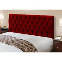 Cabeceira Cristal 1,60 Cm Para Cama Box Queen Suede Vermelho - 2