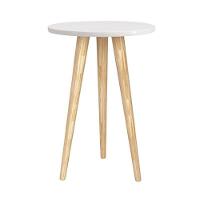 Dormitório Theo 3 Portas E Mesa De Canto Branco Com Pés Madeira Natural - Reller Móveis Branco - 8