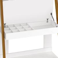 Estante Escrivaninha Simba Branco Fosco Com Pés Amadeirado - Reller Móveis Branco Fosco - 3