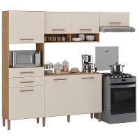 Armario Cozinha Fortaleza Com 7 Portas E 2 Gavetas Canelato-off White Canelato-off White - 1