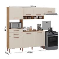 Armario Cozinha Fortaleza Com 7 Portas E 2 Gavetas Canelato-off White Canelato-off White - 2