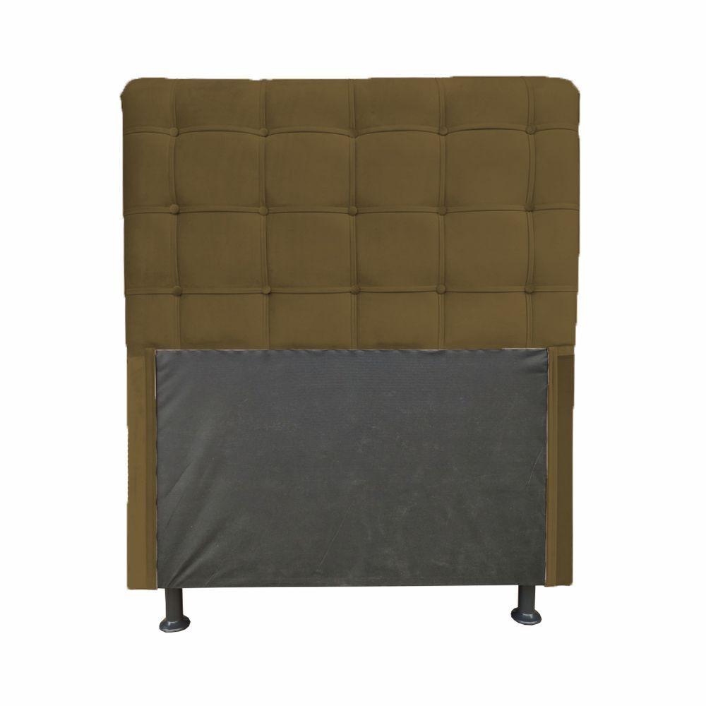 Cabeceira Dama 1,00 Cm Cama Box Solteiro Suede Marrom - 1