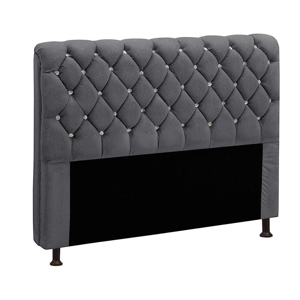 Cabeceira Fernanda 1,95 King Size Shop Das Cabeceiras Chumbo - 1