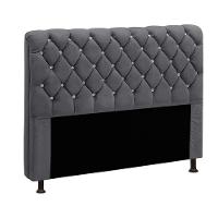 Cabeceira Fernanda 1,95 King Size Shop Das Cabeceiras Chumbo - 1