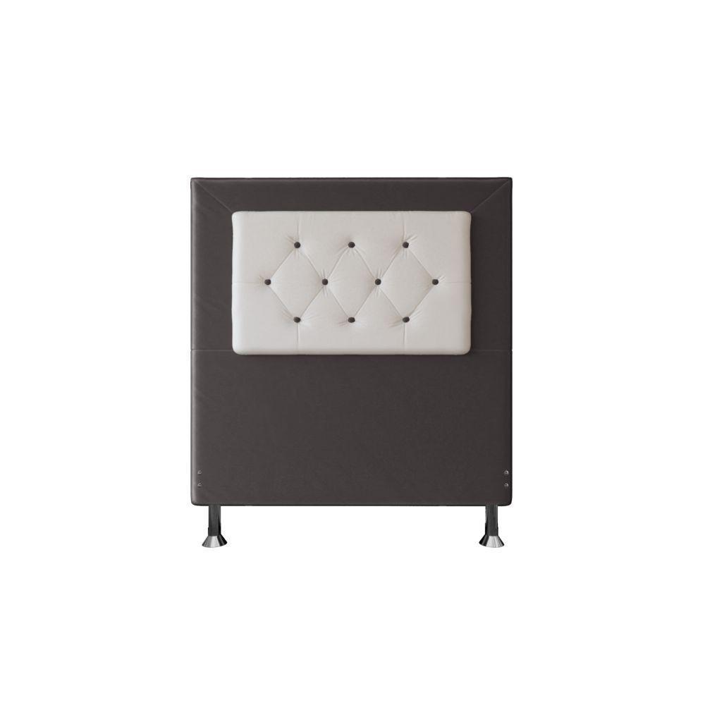 Cabeceira Havana 90cm Cama Box Solteiro Suede Marrom - 1