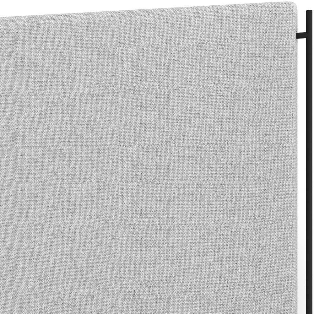 Cabeceira Cama Box Queen 160cm Estofada Goya P05 Linho Cinza Claro - Lyam Decor - 2