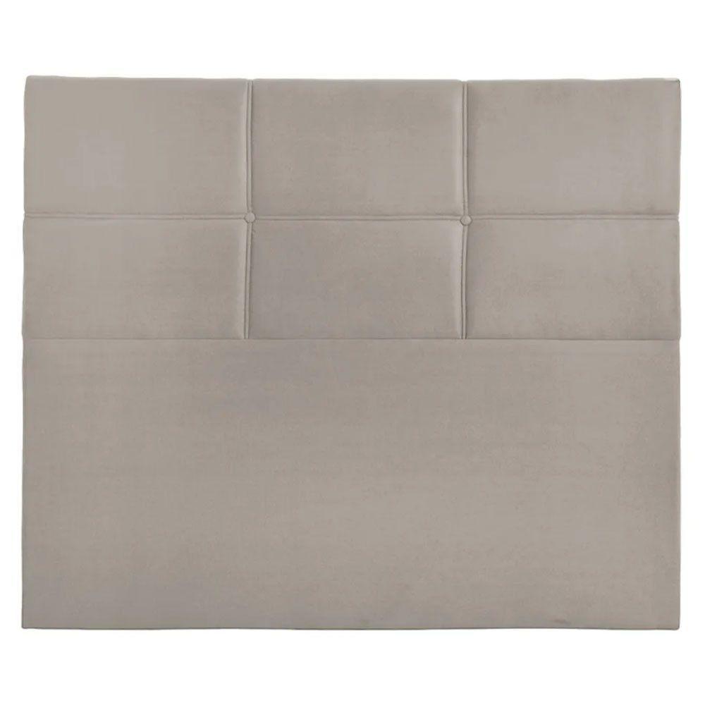 Cabeceira Estofada Milena 1,40 Casal Shop Das Cabeceiras Bege - 1