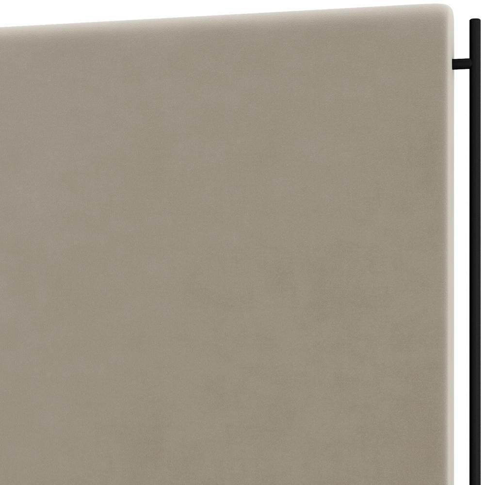 Cabeceira Cama Box Queen 160cm Estofada Goya P05 Suede Bege - Lyam Decor - 2