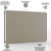 Cabeceira Cama Box Queen 160cm Estofada Goya P05 Suede Bege - Lyam Decor - 7