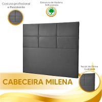 Cabeceira Estofada Milena 1,95 Sued Shop Das Cabeceiras Chumbo - 2